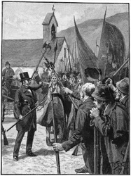 Irische Nationalisten in Mullinahone bejubeln William Smith O