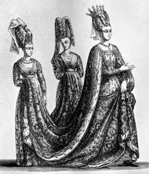 Isabella von Bayern mit gegabeltem Kopfschmuck