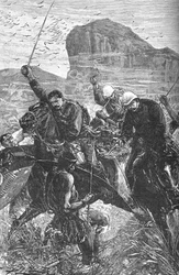 Isandhlwana: Der Ansturm mit den Farben, 1879, um 1880