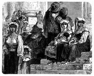 Italienische Bauern, um 1890