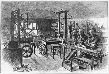 James Watts Werkstatt in Heathfield Hall, Birmingham, 1886