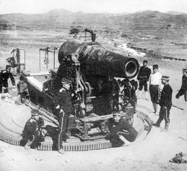 Japanische Belagerungskanone, Russisch-Japanischer Krieg, 1904-5