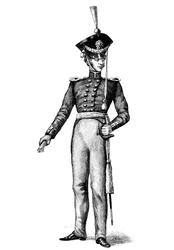 John Ericsson, Ingenieur, abgebildet in der schwedischen Armee