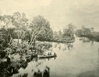 Zusammenfluss der Glengarry- und Thompson-Flüsse, Victoria, 1901