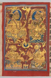 Kalpa-Sutra-Manuskript mit 24 Miniaturen, um 1475-1500