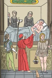 Ketham: Fasciculus Medicinae, Venedig, 1493, Die Behandlung der Pest, ca. 1493