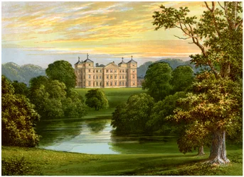 Kimberley Hall, Norfolk, Heim des Earl of Kimberley, um 1880