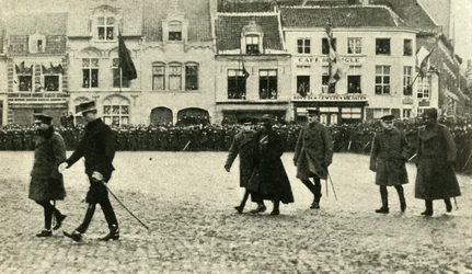König Georg V. in Furnes, Belgien, Erster Weltkrieg, 4. Dezember 1914, 1920