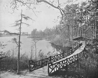 Kissing Bridge, Lakewood, New Jersey, USA, um 1900
