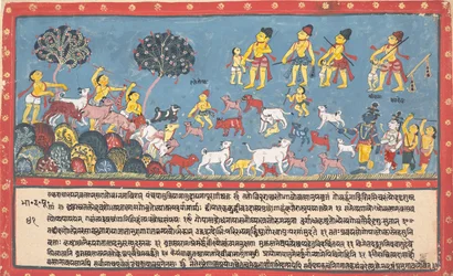 Krishna, Balarama und die Kuhhirten... aus einem verstreuten Bhagavata Purana... (1800-1825)