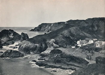 Kynance Cove - Die Bucht und das Dorf, 1895