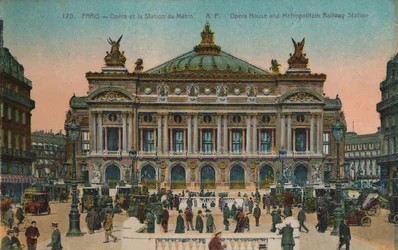 Die Oper und U-Bahn-Station, Paris, um 1920