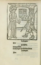 La Farce de maître Pathelin, um 1490