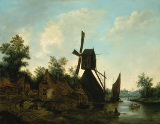 Landschaft Windmühle, 17. Jahrhundert