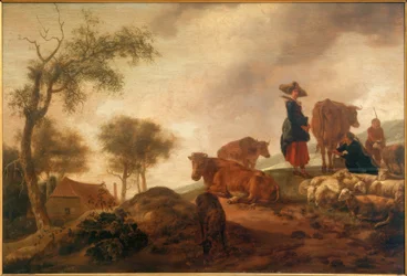 Landschaft mit Hirten