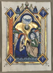 Blatt aus einem Psalter: Pfingsten, um 1260