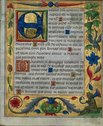 Blatt aus einem Psalter und Gebetbuch...1 von 3 ausgeschnittenen Blättern