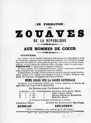 Les Zouaves, aus französischen politischen Plakaten der Pariser Kommune, Mai 1871