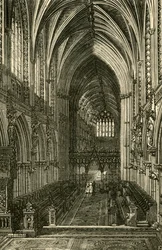 Lichfield-Kathedrale Innenansicht, Blick nach Westen, 1898