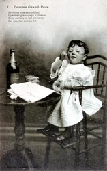 Wie Großvater, französische Postkarte, um 1900