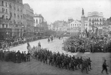 Lille wird von der britischen 5. Armee befreit, Frankreich, 17. Oktober 1918