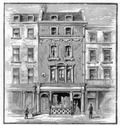Geburtsort von Lord Byron, Holles Street, Cavendish Square, London, 1888