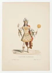 Ludwig XIV. als Apollo im Ballett Noces de Thétis et Pélée im Jahr 1654