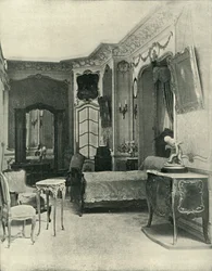 Schlafzimmer von Louis XV., ausgeführt von Maison Soubrier, 1903