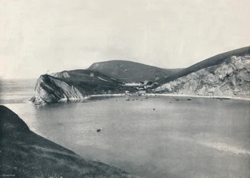 Lulworth - Lulworth Cove und Dorf, 1895