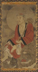 Luohan und Löwe, Ming-Dynastie