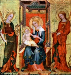 Madonna zwischen St. Katharina und Margareta, um 1360