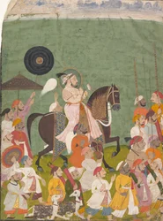 Maharana Jagat Singh II. in Prozession, um 1745