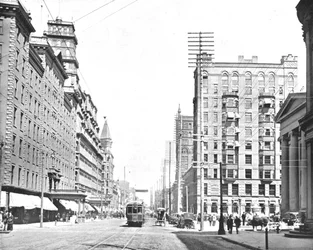 Main Street, Rochester, New York State, USA, ca. 1900
