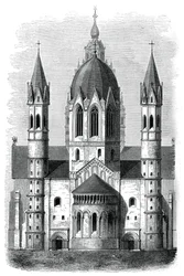 Mainzer Dom, Rhein, Deutschland, 12. und 13. Jahrhundert, 1870