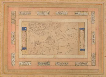 Mann mit einem Widder, Folio aus dem Bellini-Album, ca. 1600