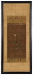 Manjushri reitet auf einem Löwen, Muromachi-Periode