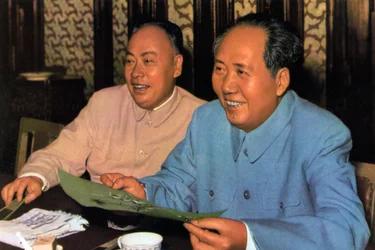 Mao Zedong und Chen Yi, chinesische kommunistische Führer, ca. 1960er Jahre