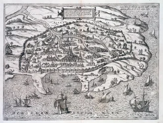 Karte von Alexandria, Ägypten, ca. 1625