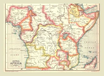 Karte von Zentralafrika, 1902