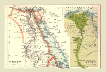 Karte von Ägypten, 1902