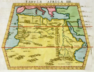 Karte von Nordafrika, um 1580