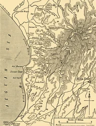 Karte von Sari Bair, Halbinsel Gallipoli, Erster Weltkrieg, 1915, ca. 1920