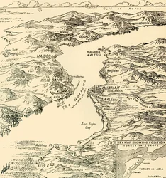 Karte der Dardanellen, Erster Weltkrieg, 1915, ca. 1920