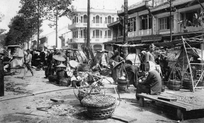 Markt, Cholon, Saigon, Vietnam, 20. Jahrhundert