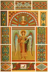 Mittelalterliche Wandmalerei, 1898