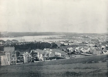 Milford Haven - Gesamtansicht der Stadt und des Hafens, 1895