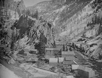 Bergbau-Camp, Nevada, um 1897