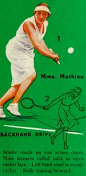 Mme. Mathieu - Rückhand Drive, um 1935