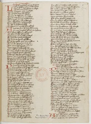 Ménagier de Paris, eine Manuskriptseite, 1393