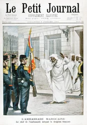 Marokkanische Botschaft, Der Hauptbotschafter grüßt die französische Flagge (1901)